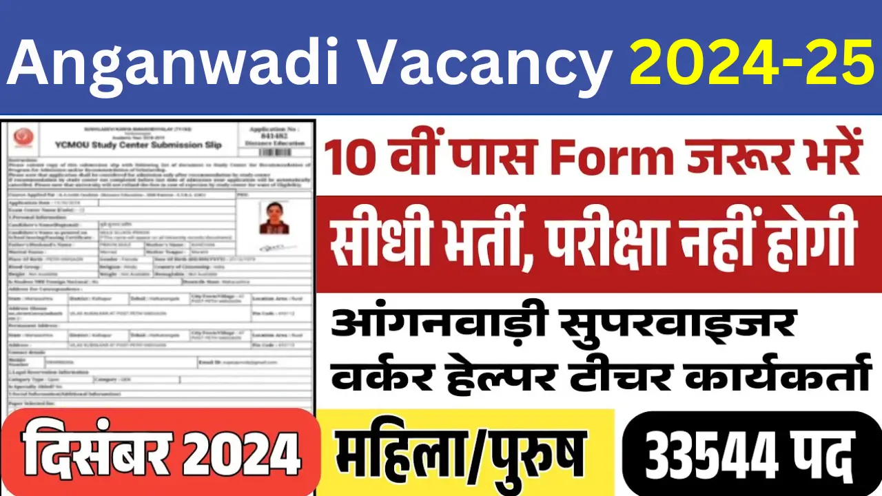 Anganwadi Vacancy 2024