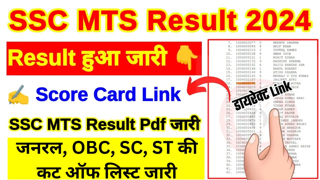 SSC MTS Cut Off Marks