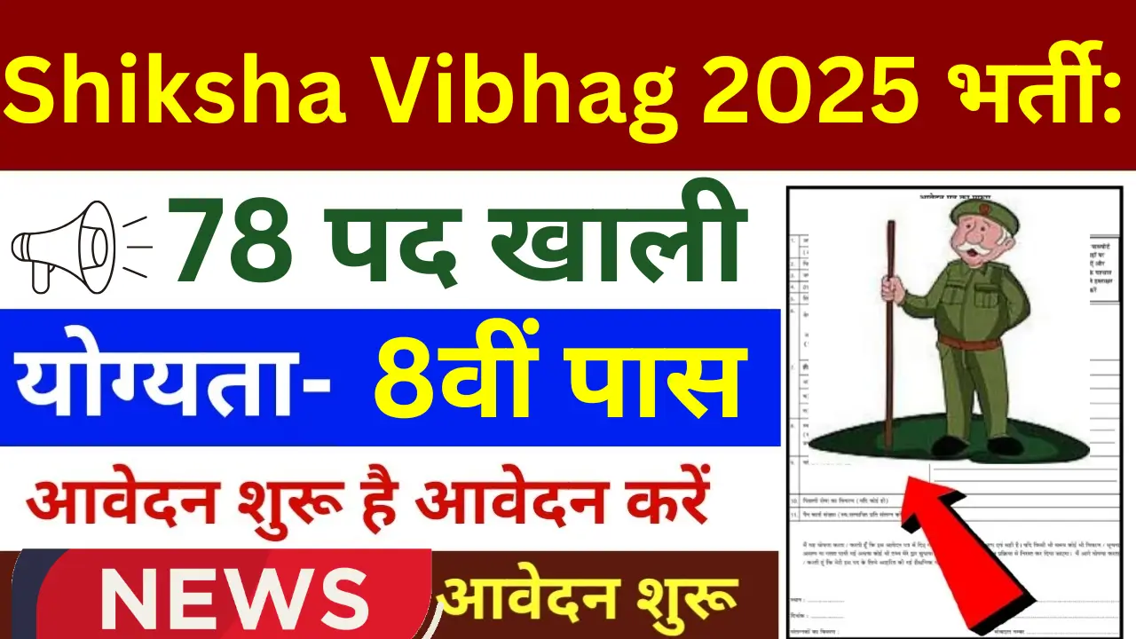 shiksha vibhag 2025 recruitment