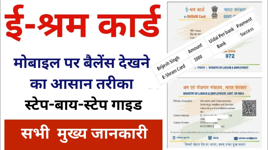 E Shram Card Balance