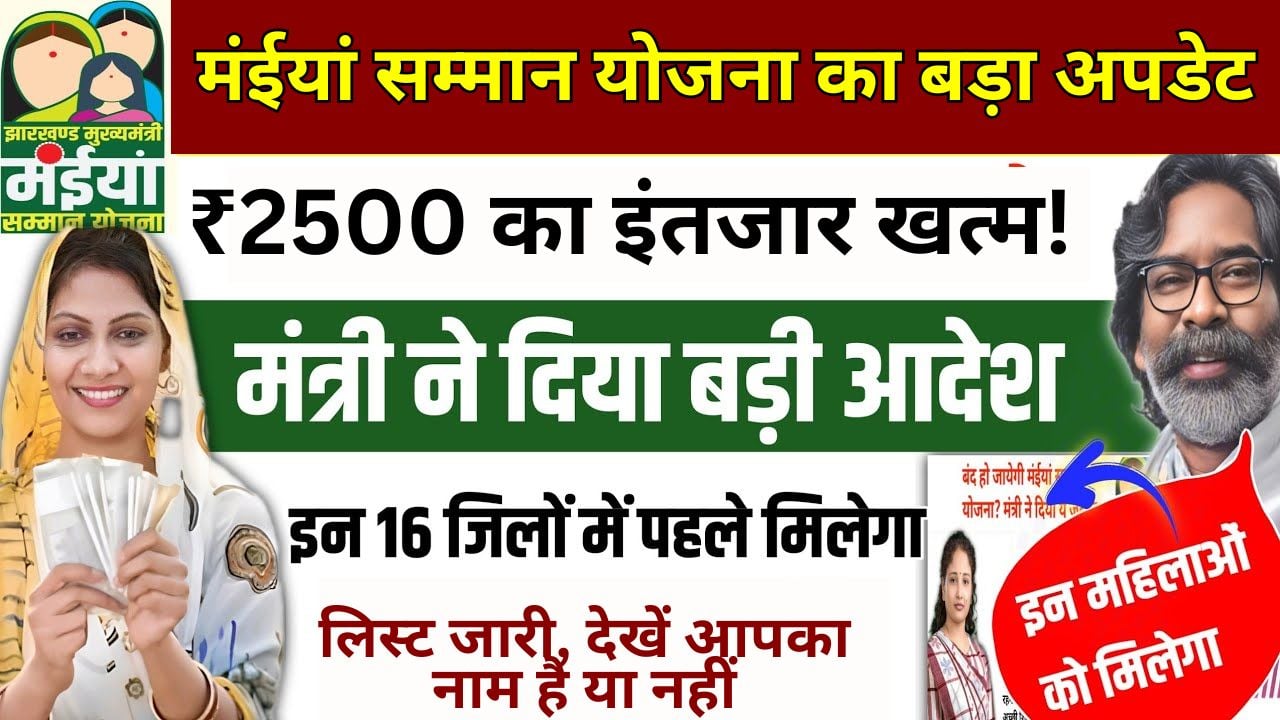 Maiyan Samman Yojana list out 2025