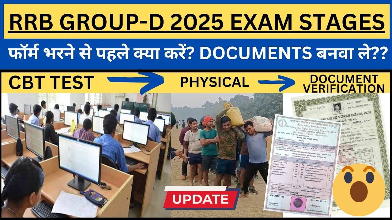 RRB Group - D 2025 Exam Stages